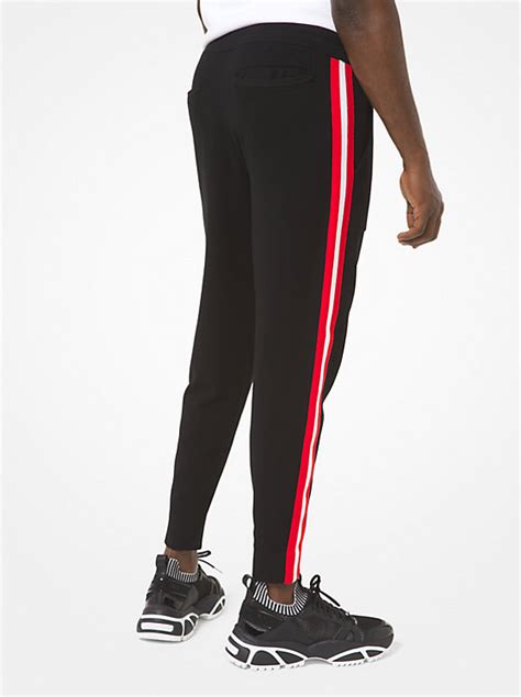 michael kors contrast stripe viscose joggers|Contrast Stripe Stretch Viscose Joggers .